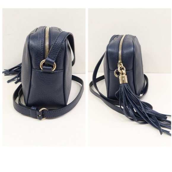 Gucci Soho Disco Navy Calfskin Cross Body Bag - Picture 3 of 8